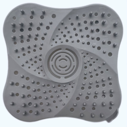 Silicone Shower Drain Hair Catcher 2-Pack – Anti-Clog Drain Cover with Suction Cups