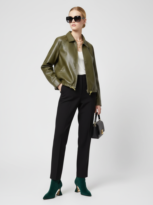 Women's Faux Leather Jacket WEST VILLAGE ECO FASHION BYMANYC ® New York