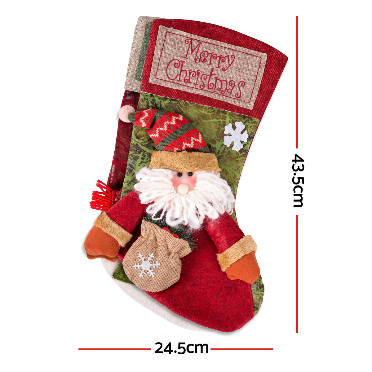 Snowman Christmas stocking 3D design