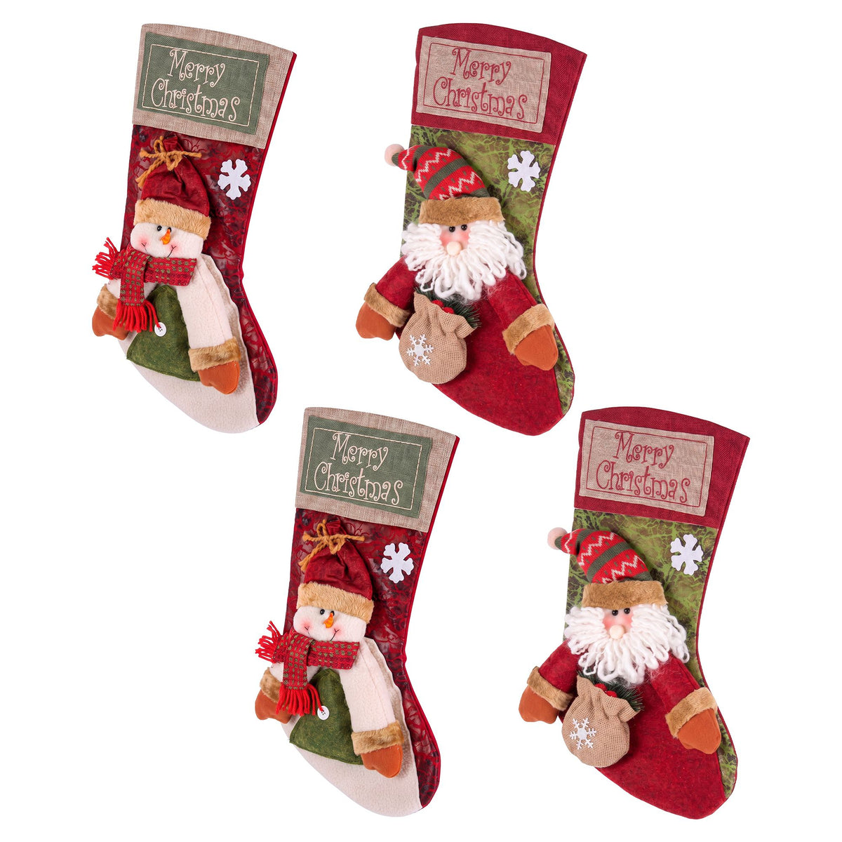 Christmas stockings hanging on fireplace mantel